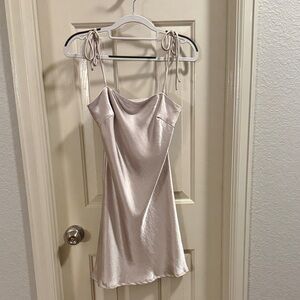 Princess Polly Champagne Satin Slip Dress